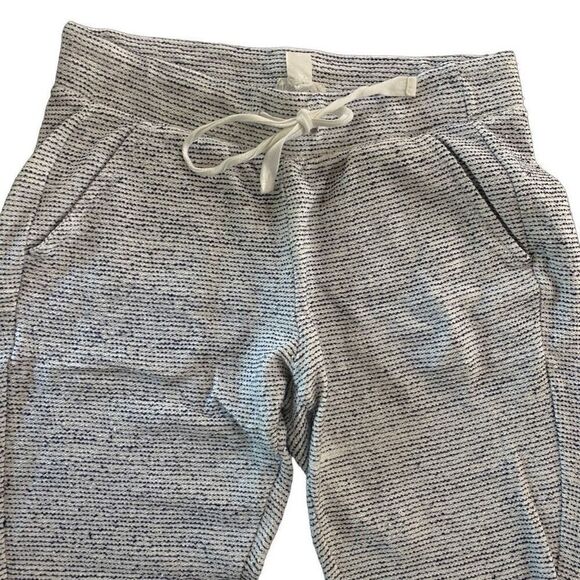 Loft lounge small comfy pants drawstring textured black gray - Picture 4 of 9
